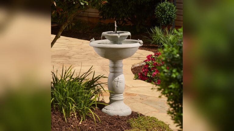 2 Tier Bird Bath Fountain For Your Yard