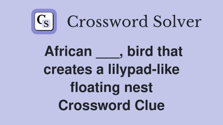 African Bird Lilypad Nest